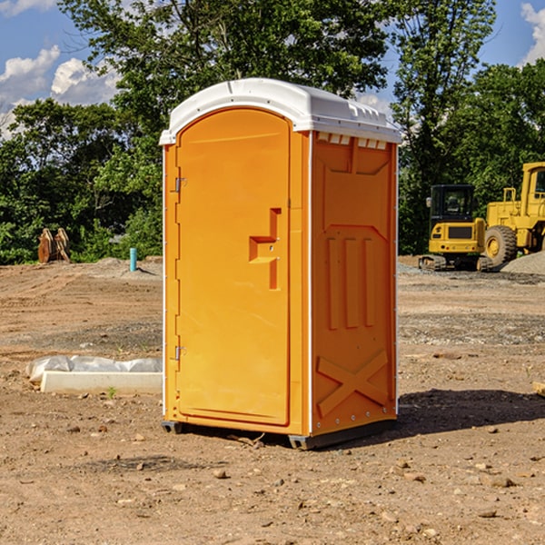 can i customize the exterior of the portable restrooms with my event logo or branding in Hernandez